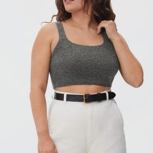 Everlane Heathered Charcoal Yak And Wool Blend The Cozy Stretch Tank Size XS